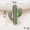 1 Piece 27*40mm 33*57mm 35*35mm Zinc Alloy Rhinestones Pearl Cactus Polished DIY Accessories