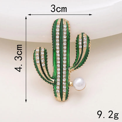 1 Piece 27*40mm 33*57mm 35*35mm Zinc Alloy Rhinestones Pearl Cactus Polished DIY Accessories