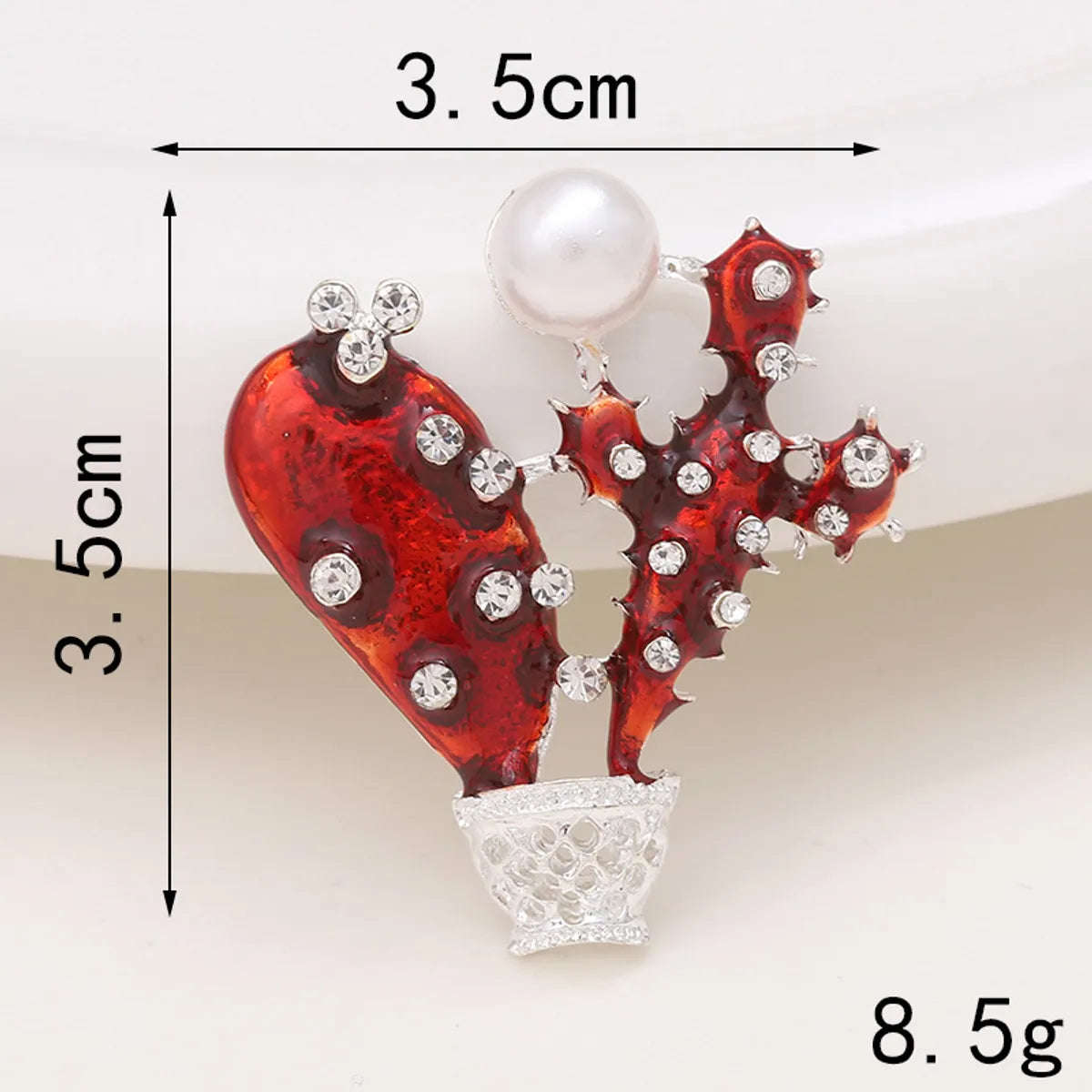 1 Piece 27*40mm 33*57mm 35*35mm Zinc Alloy Rhinestones Pearl Cactus Polished DIY Accessories