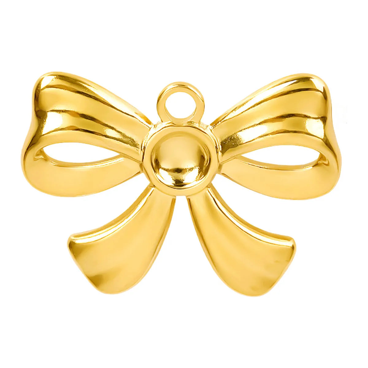 1 Piece 28*20mm 28*42mm 33*29mm 304 Stainless Steel 18K Gold Plated Bow Knot Polished Pendant