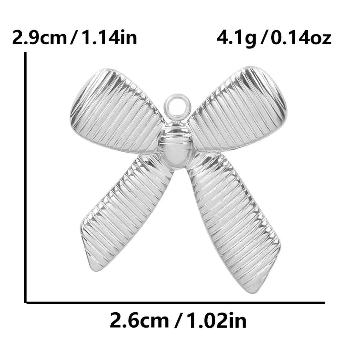 1 Piece 28*20mm 28*42mm 33*29mm 304 Stainless Steel 18K Gold Plated Bow Knot Polished Pendant