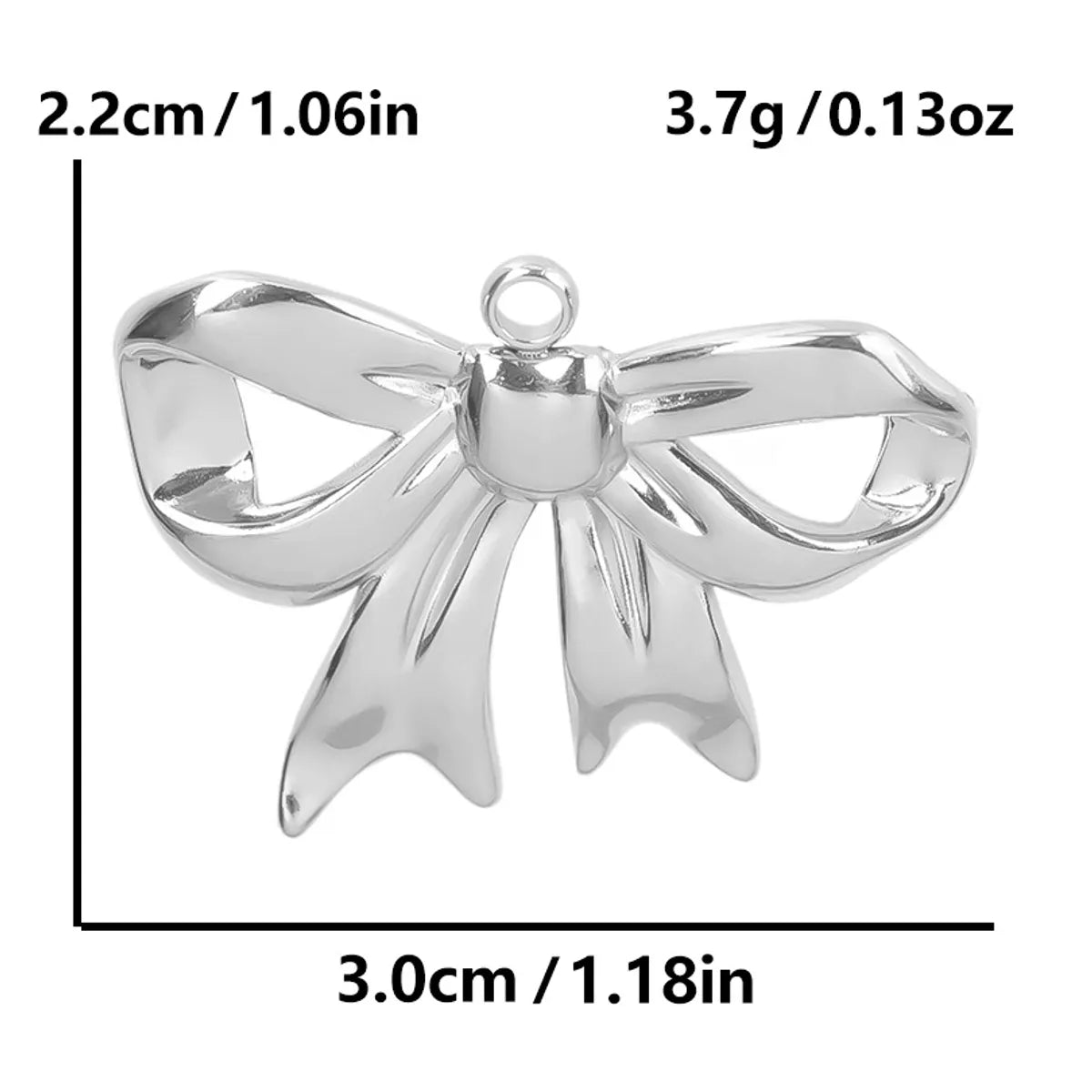 1 Piece 28*20mm 28*42mm 33*29mm 304 Stainless Steel 18K Gold Plated Bow Knot Polished Pendant