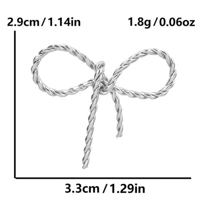 1 Piece 28*20mm 28*42mm 33*29mm 304 Stainless Steel 18K Gold Plated Bow Knot Polished Pendant