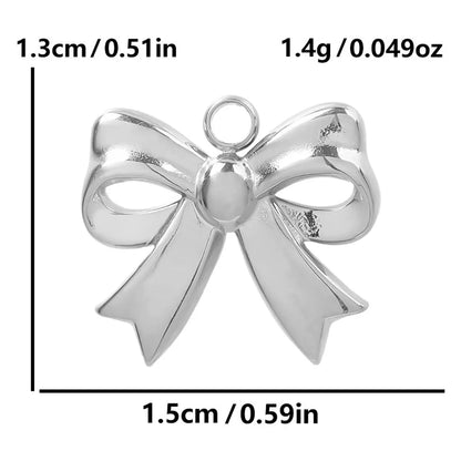 1 Piece 28*20mm 28*42mm 33*29mm 304 Stainless Steel 18K Gold Plated Bow Knot Polished Pendant