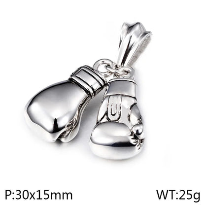 1 Piece 29*15mm 304 Stainless Steel 18K Gold Plated Boxing Gloves Pendant