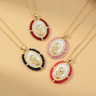 1 Piece 2.4cm*3.2cm Copper 18K Gold Plated Color Block Pendant