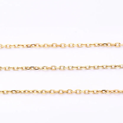 1 Roll 2.3*1.8mm 2*1.5mm 3*2.3mm 304 Stainless Steel 18K Gold Plated Solid Color Polished Chain