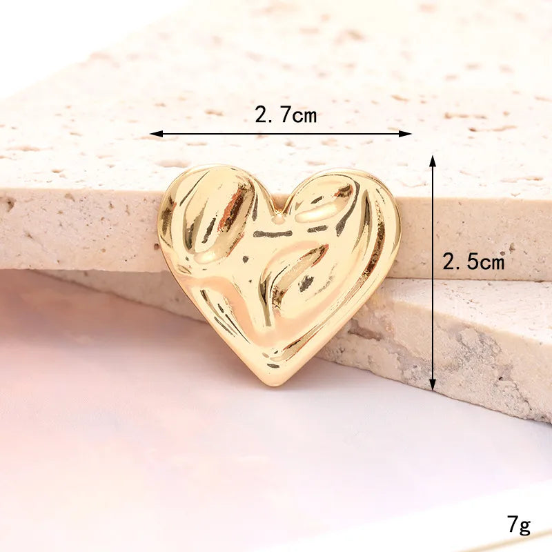 1 Piece 2.5*2.7cm 3.3*3.6cm 4.7*4.9cm Zinc Alloy Hand Insect Heart Shape DIY Ornament Accessories Phone Case Sticker Material