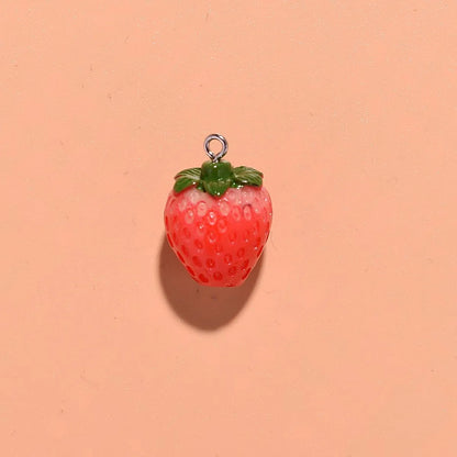 1 Piece 2.2*1.5cm 3.2*2.1cm 3*2cm Resin Strawberry Pendant