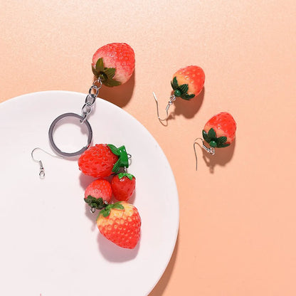 1 Piece 2.2*1.5cm 3.2*2.1cm 3*2cm Resin Strawberry Pendant