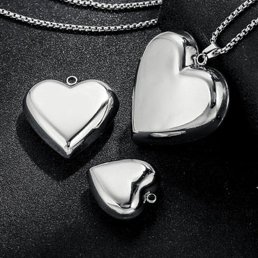 1 Piece 30*32mm 304 Stainless Steel Heart Shape Pendant