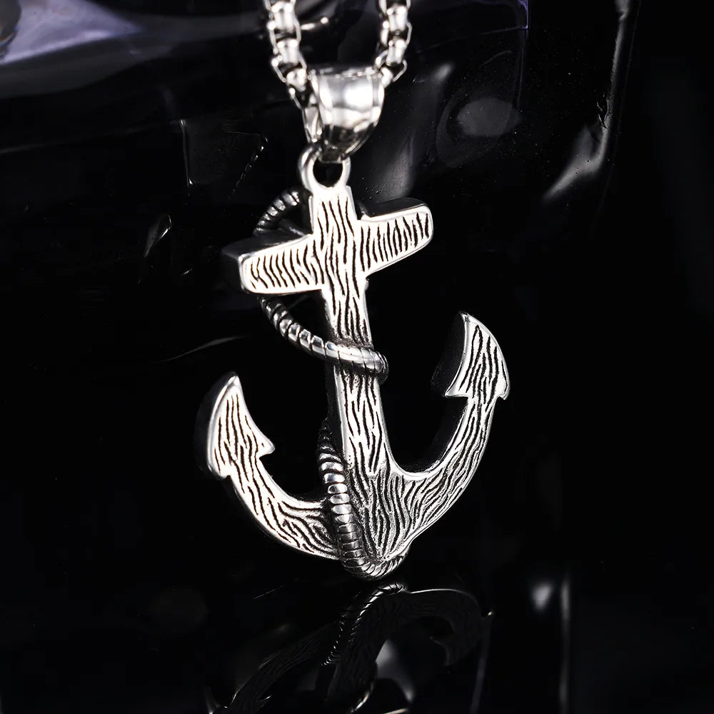 1 Piece 30*39mm 316 Stainless Steel  Anchor Polished Pendant Chain