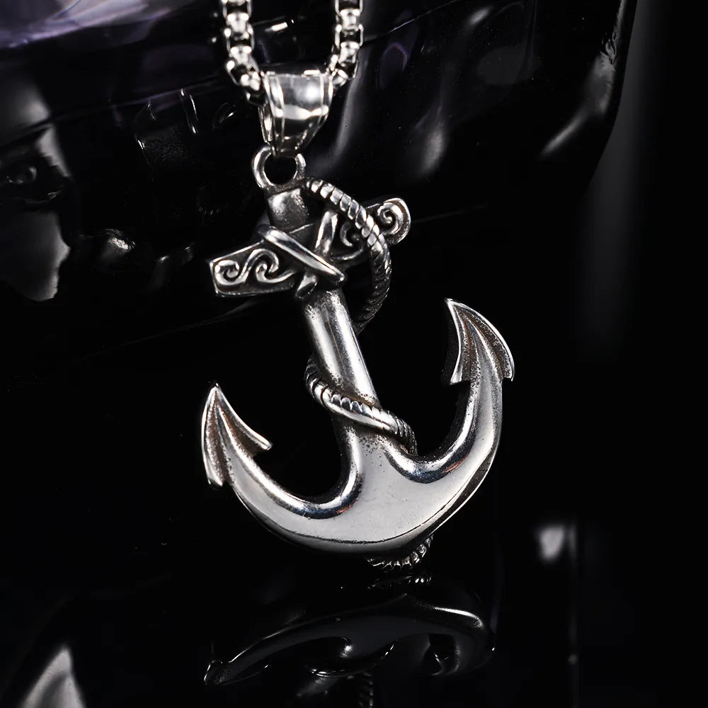 1 Piece 30*39mm 316 Stainless Steel  Anchor Polished Pendant Chain