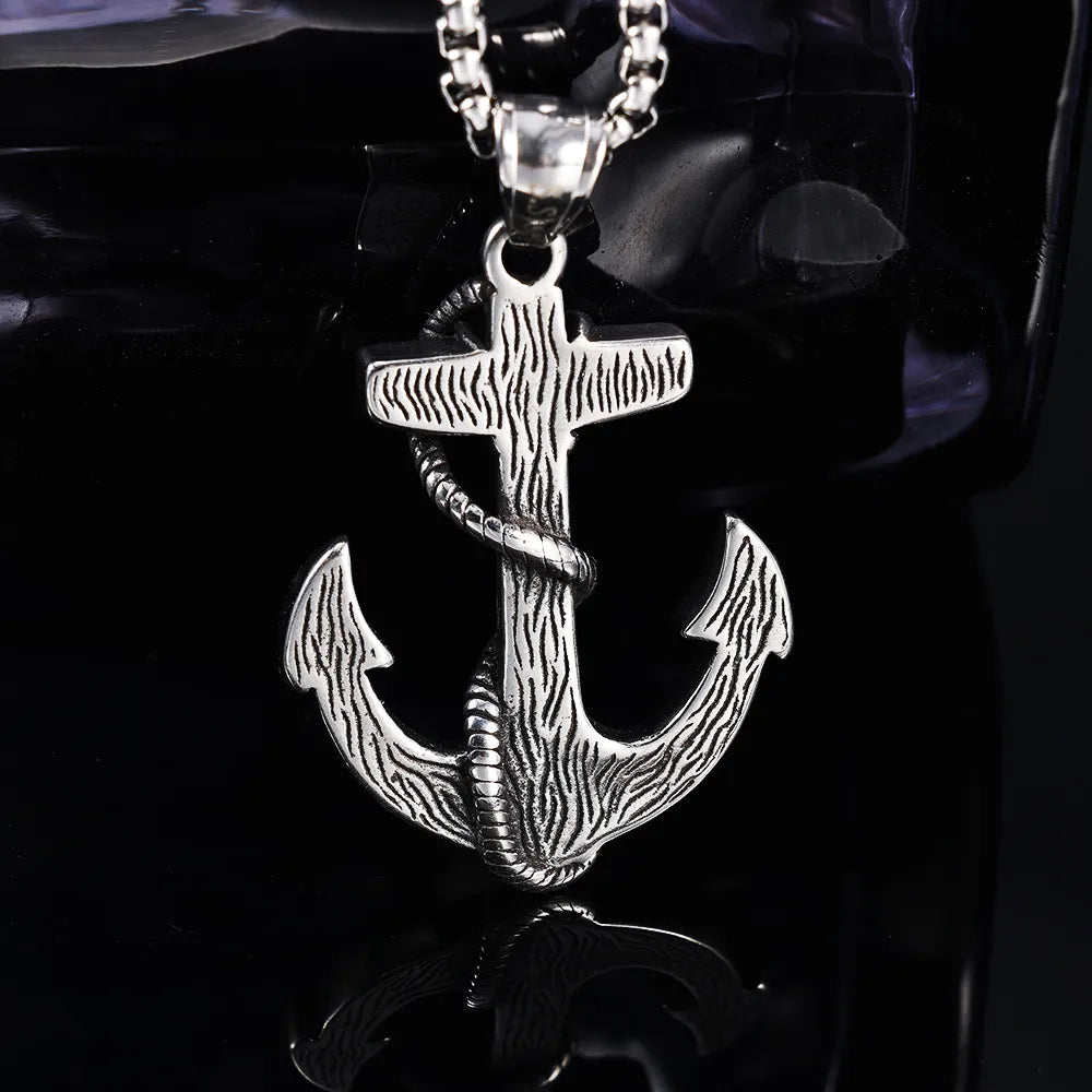 1 Piece 30*39mm 316 Stainless Steel  Anchor Polished Pendant Chain