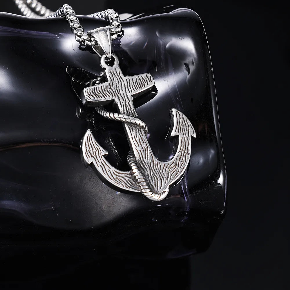 1 Piece 30*39mm 316 Stainless Steel  Anchor Polished Pendant Chain