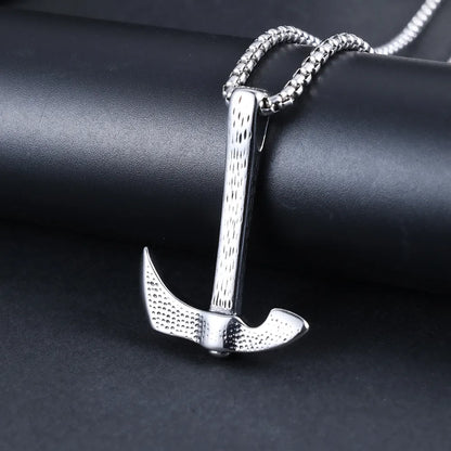 1 Piece 30*43mm 60cm 316 Stainless Steel  Geometric Axe Polished Pendant Chain