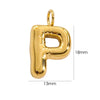 1 Piece 304 Stainless Steel 14K Gold Plated Letter Polished Pendant