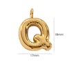 1 Piece 304 Stainless Steel 14K Gold Plated Letter Polished Pendant