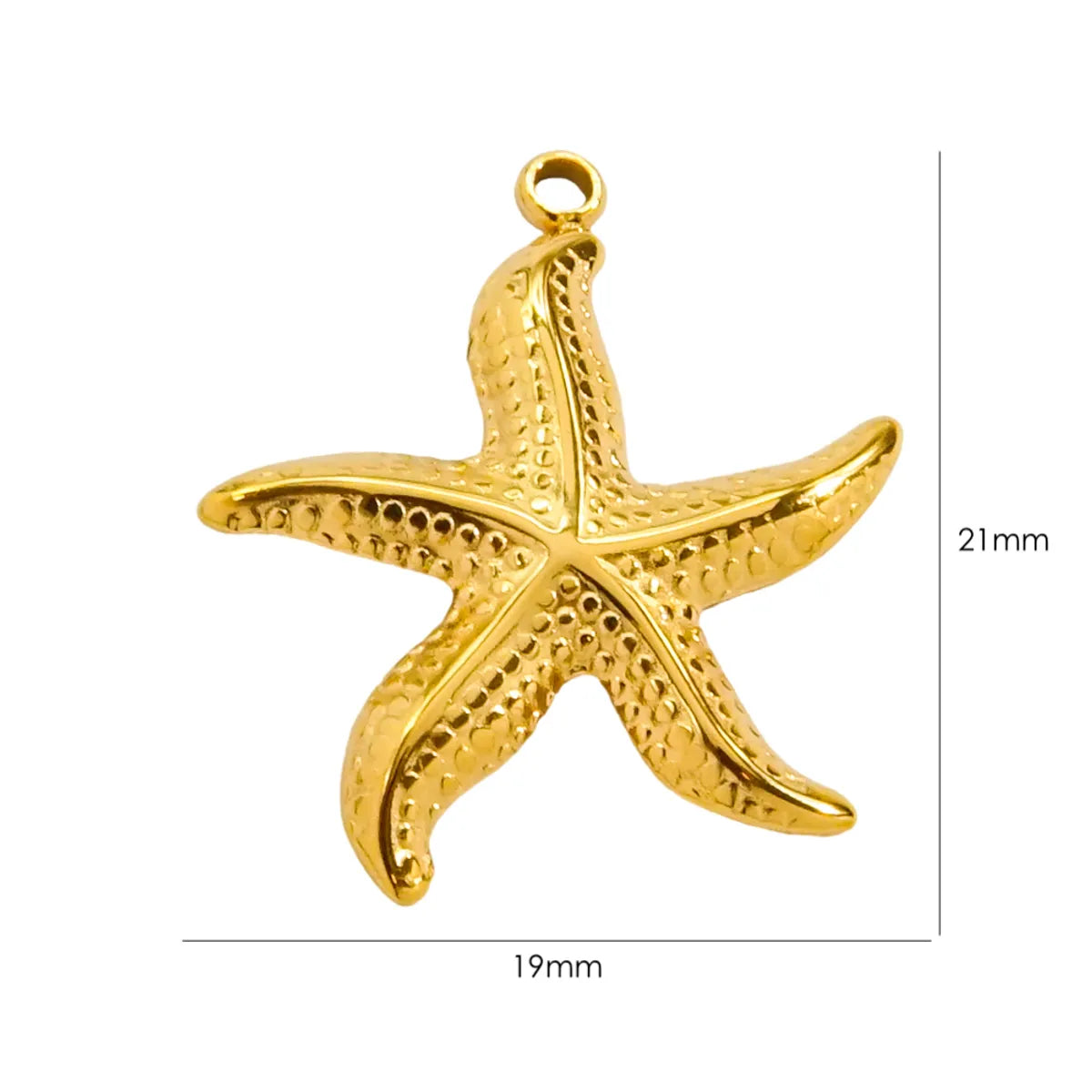 1 Piece 304 Stainless Steel 14K Gold Plated Pentagram Sun High Heel Pendant