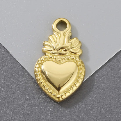 1 Piece 304 Stainless Steel 18K Gold Plated Heart Shape Chain