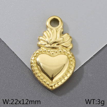 1 Piece 304 Stainless Steel 18K Gold Plated Heart Shape Chain