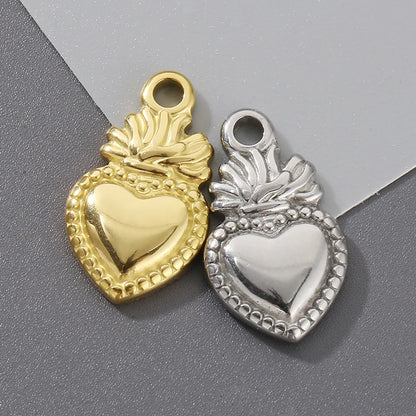 1 Piece 304 Stainless Steel 18K Gold Plated Heart Shape Chain