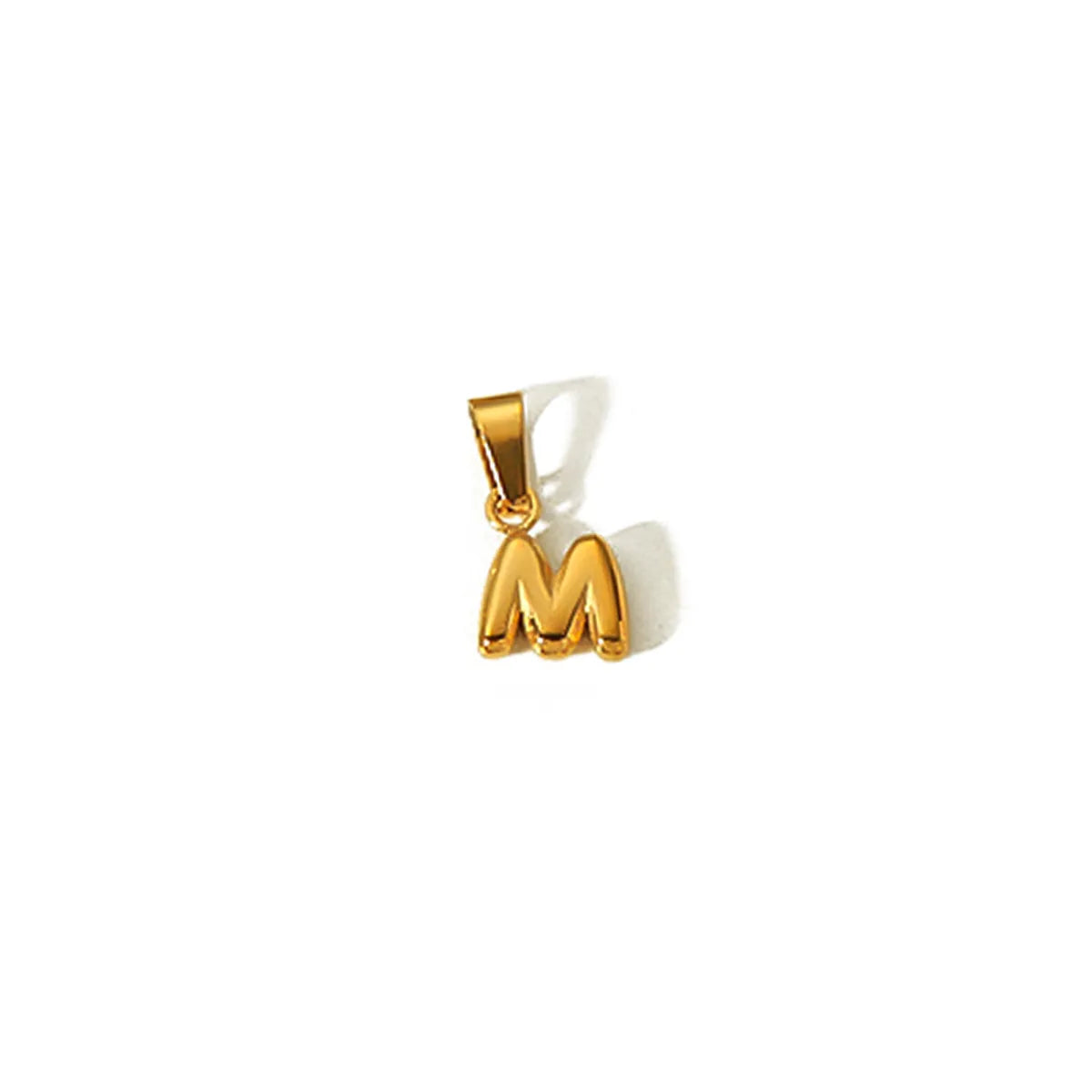 1 Piece 304 Stainless Steel 18K Gold Plated Letter Pendant