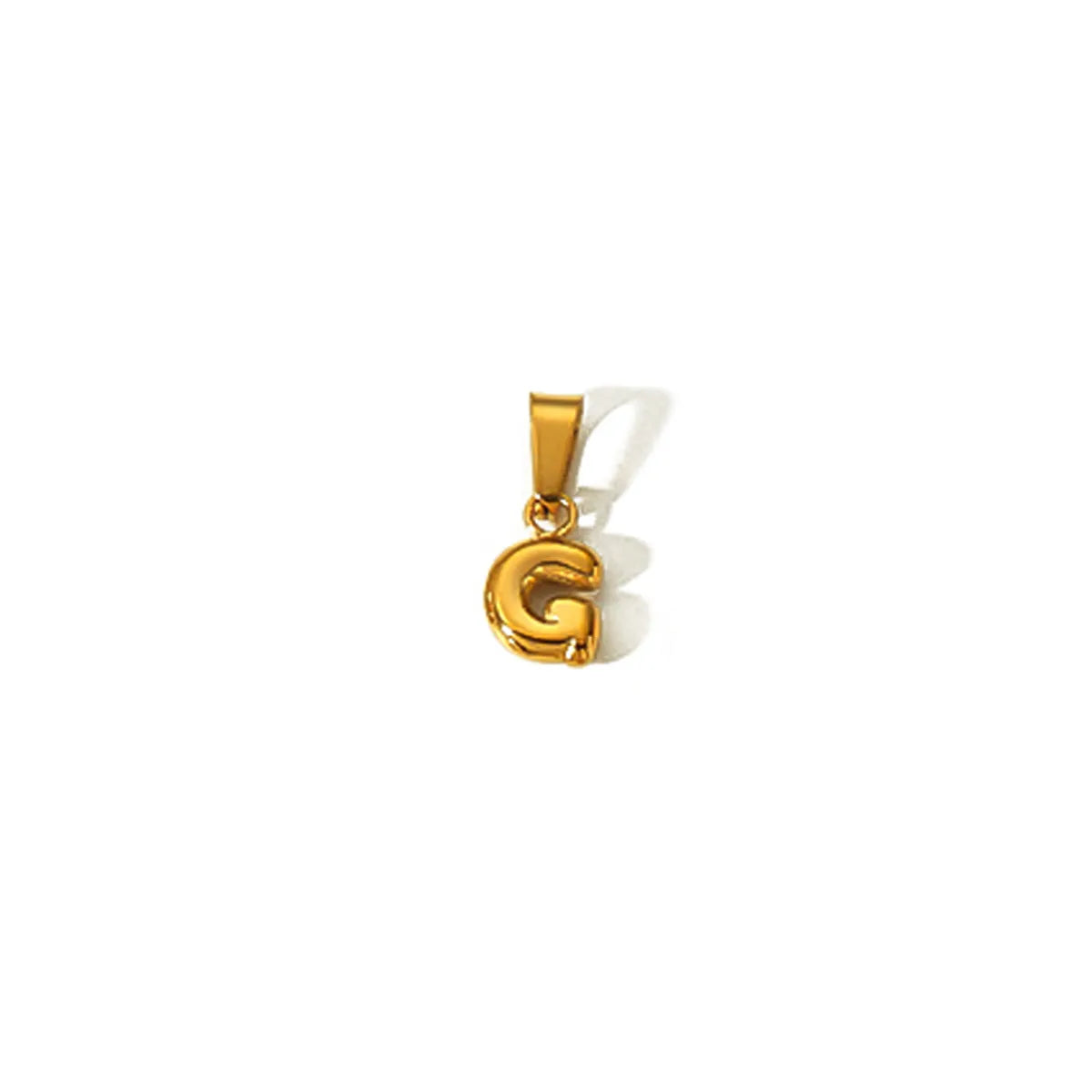 1 Piece 304 Stainless Steel 18K Gold Plated Letter Pendant