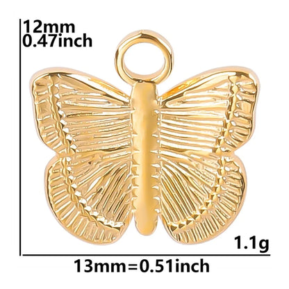 1 Piece 304 Stainless Steel Butterfly Pendant