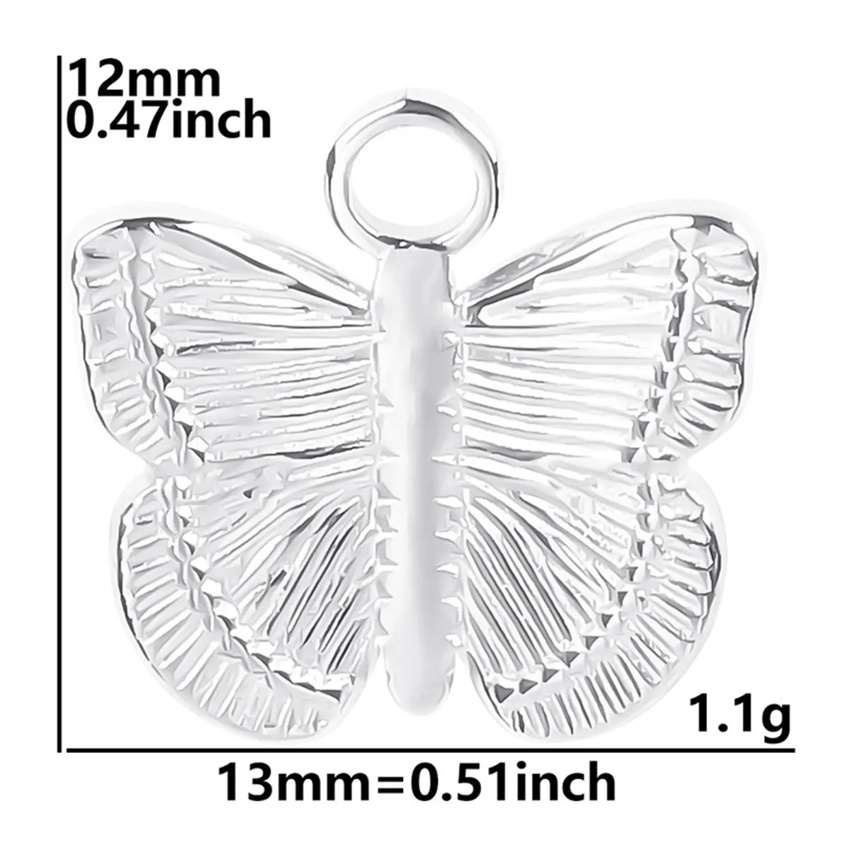 1 Piece 304 Stainless Steel Butterfly Pendant