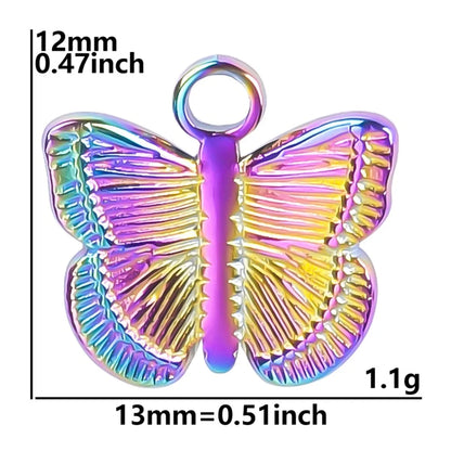 1 Piece 304 Stainless Steel Butterfly Pendant