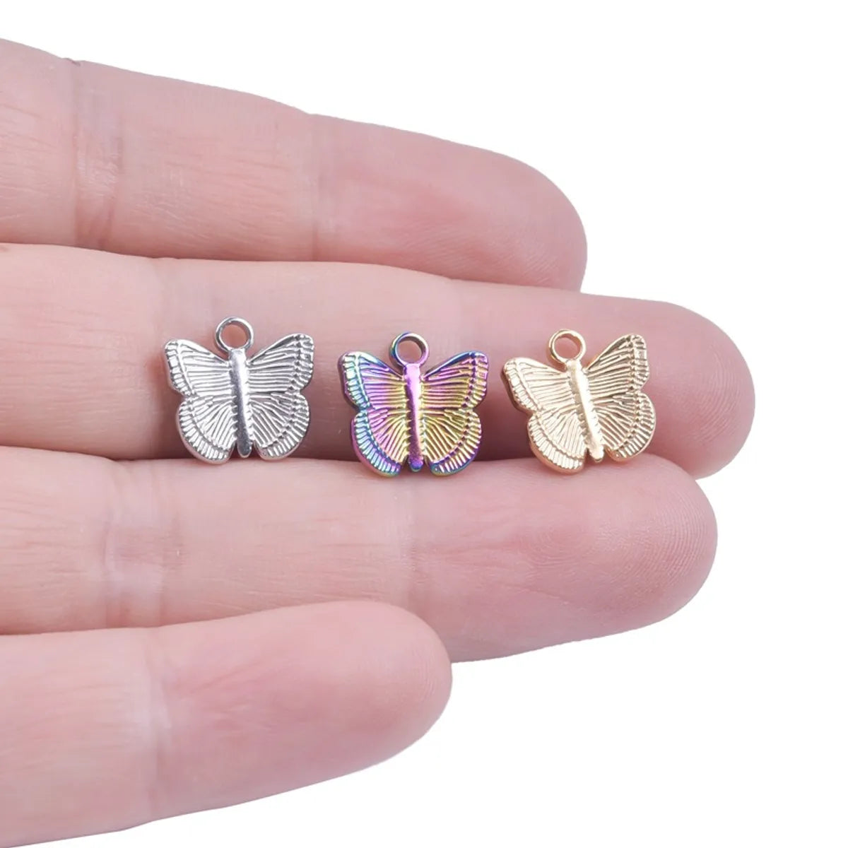 1 Piece 304 Stainless Steel Butterfly Pendant