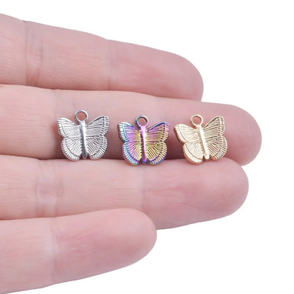 1 Piece 304 Stainless Steel Butterfly Pendant