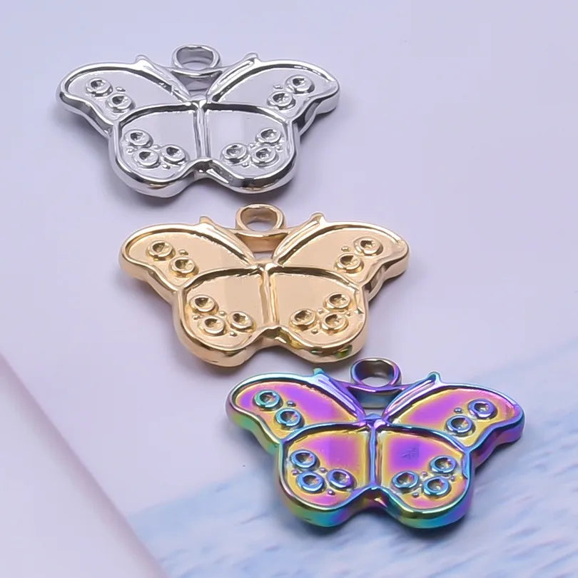 1 Piece 304 Stainless Steel Butterfly Pendant