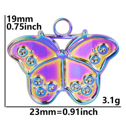 1 Piece 304 Stainless Steel Butterfly Pendant