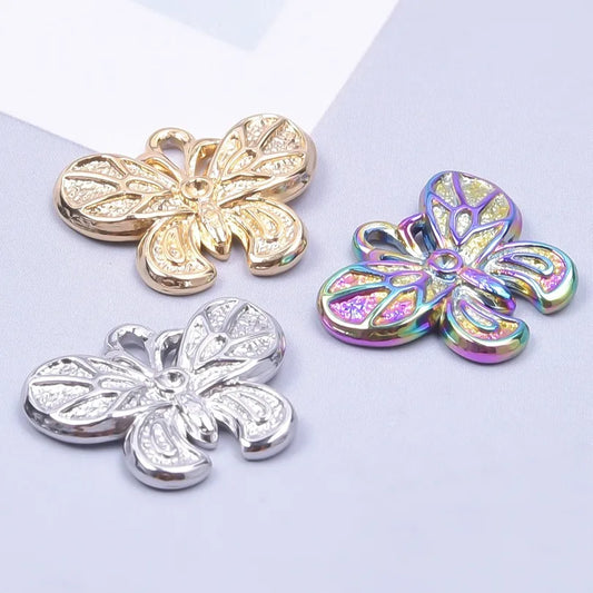 1 Piece 304 Stainless Steel Butterfly Pendant