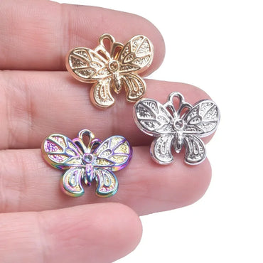 1 Piece 304 Stainless Steel Butterfly Pendant