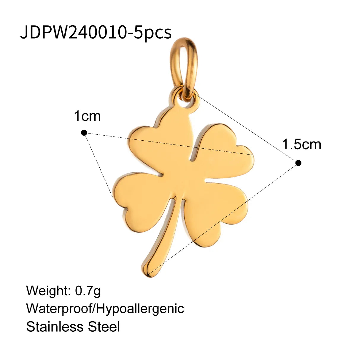 1 Piece 304 Stainless Steel Cross Four Leaf Clover Star Hair Accessories Card Bracelet Card Earring Card