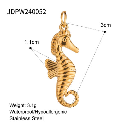 1 Piece 304 Stainless Steel Cross Hippocampus Heart Shape Hair Accessories Card Bracelet Card Earring Card