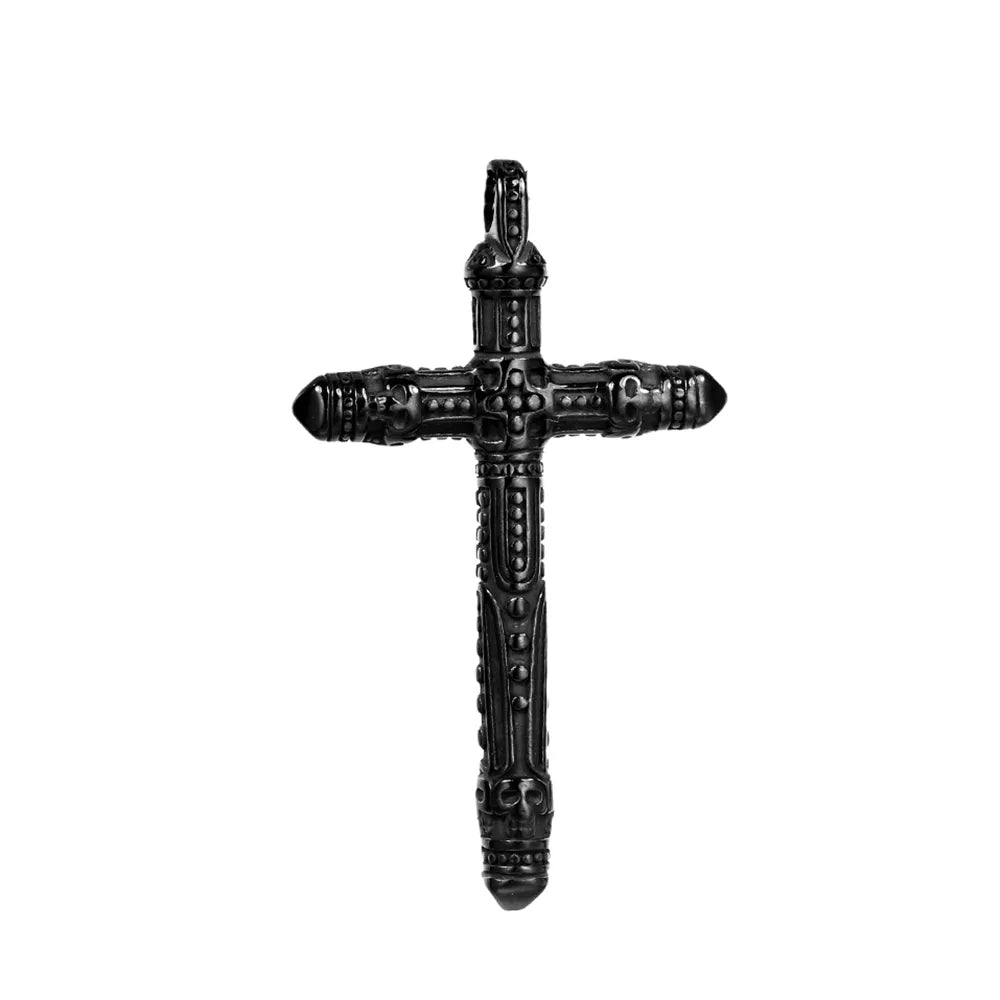 1 Piece 304 Stainless Steel None Rhodium Plated Cross Pendant