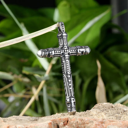 1 Piece 304 Stainless Steel None Rhodium Plated Cross Pendant