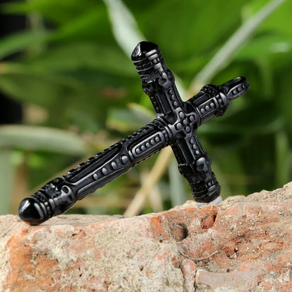 1 Piece 304 Stainless Steel None Rhodium Plated Cross Pendant