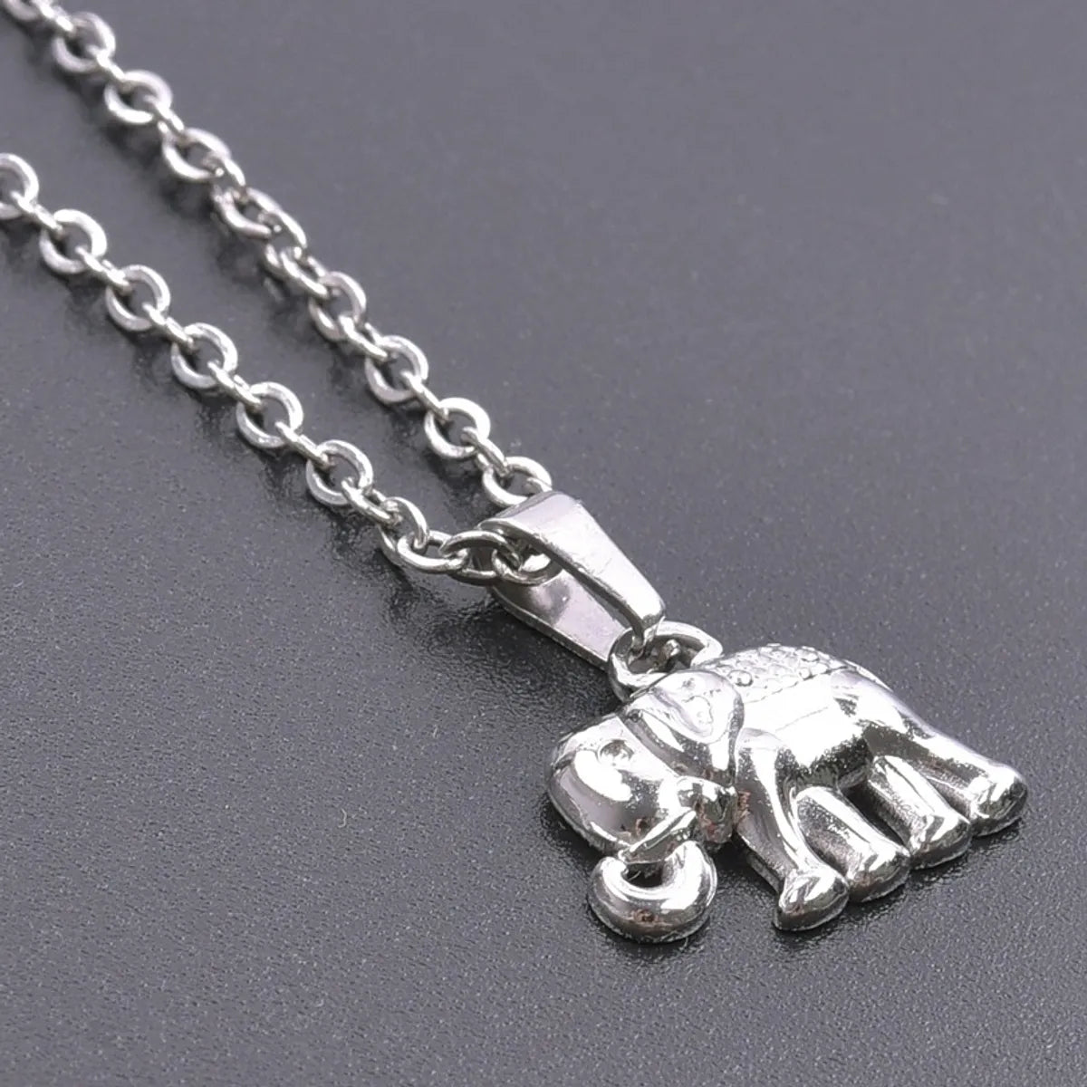 1 Piece 304 Stainless Steel Elephant Pendant