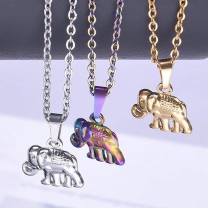 1 Piece 304 Stainless Steel Elephant Pendant