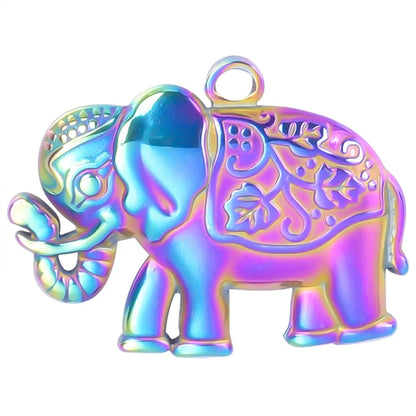 1 Piece 304 Stainless Steel Elephant Pendant