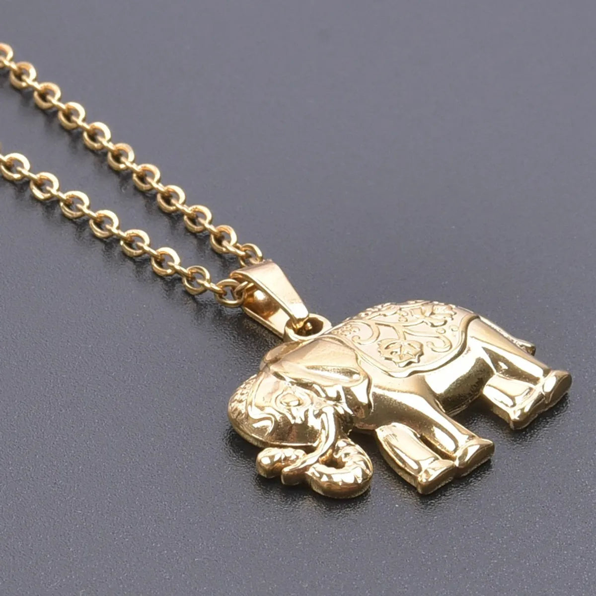 1 Piece 304 Stainless Steel Elephant Pendant