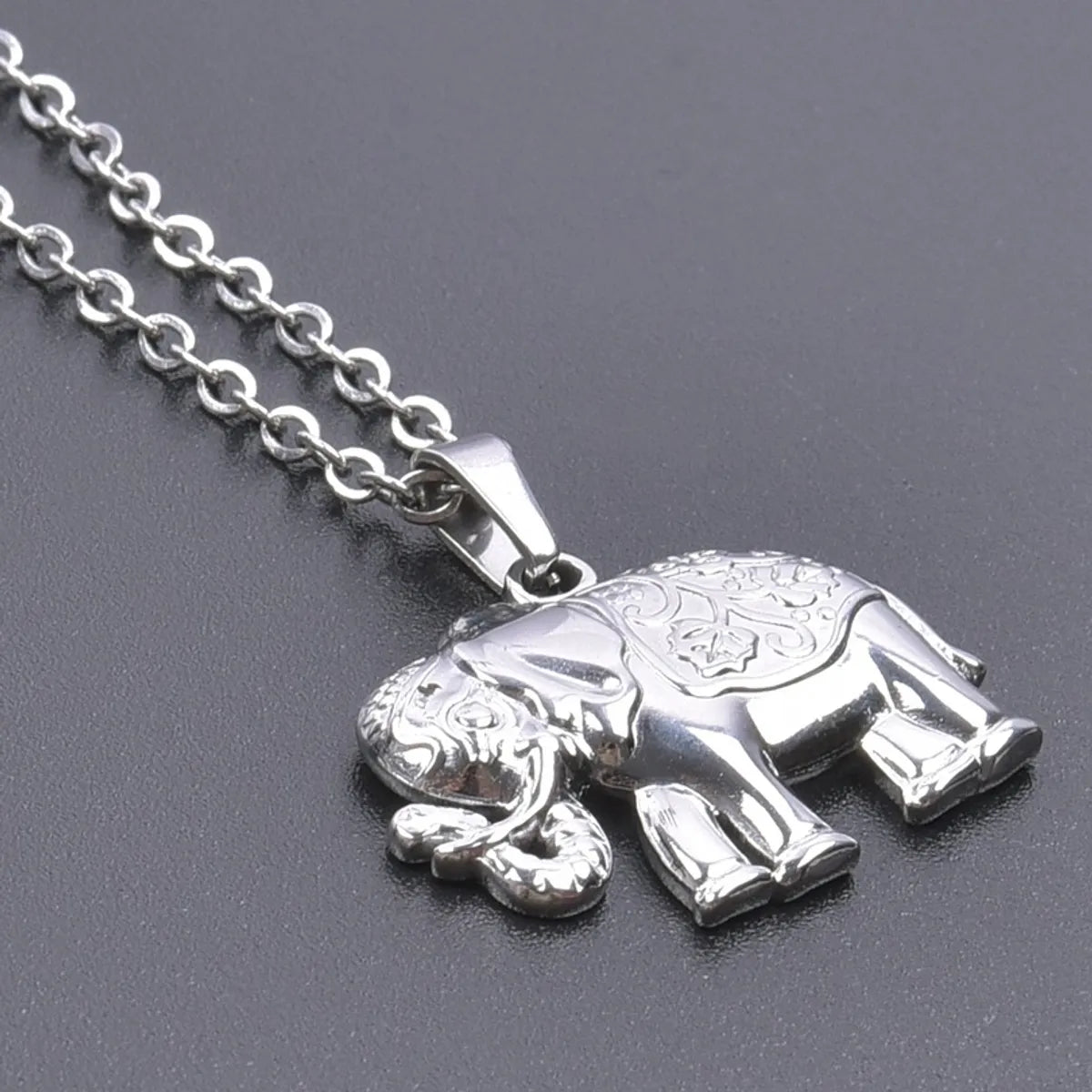 1 Piece 304 Stainless Steel Elephant Pendant