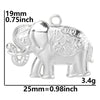 1 Piece 304 Stainless Steel Elephant Pendant