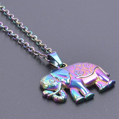 1 Piece 304 Stainless Steel Elephant Pendant