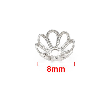 1 Piece 304 Stainless Steel Floral Flower Shape Bead Caps